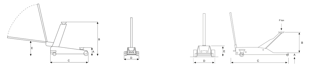 Hydraulic trolley jacks